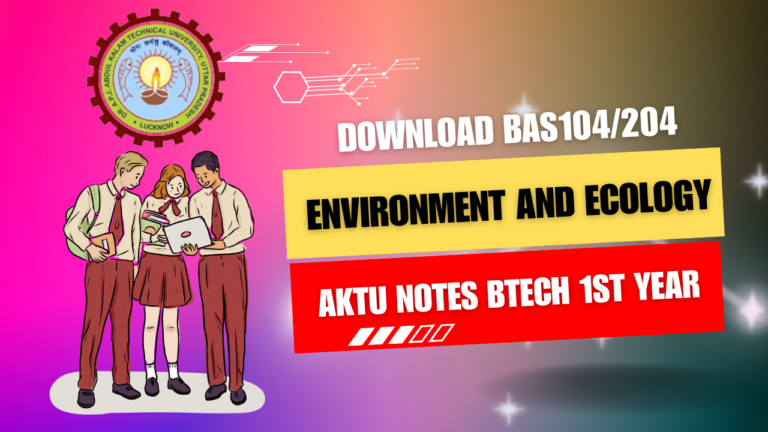 Download Environment and Ecology AKTU Notes - Aktu Notes Hub